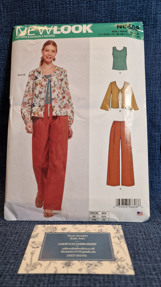 Dressmaking Pattern - New Look N 6608 - Size 8-20