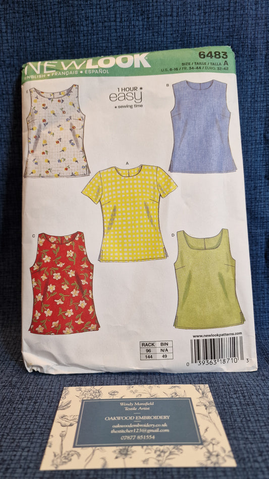 Dressmaking Pattern - New Look N 6483 - Size 6-16