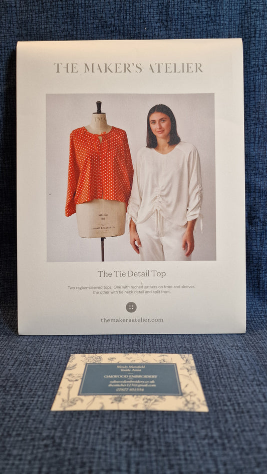 Dressmaking Pattern - The Maker's Atelier - The Tie Detail Top