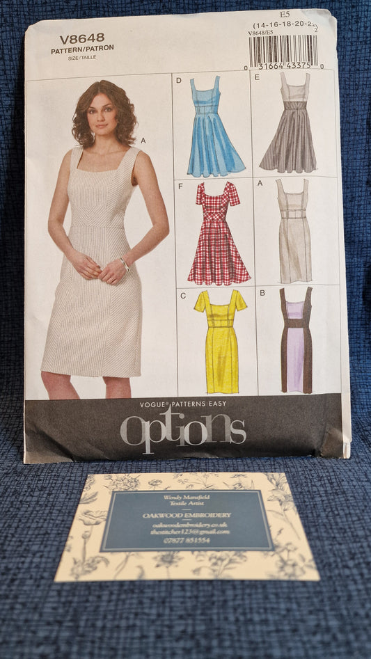 Dressmaking Pattern - Vogue - V8648 - Size 14-22