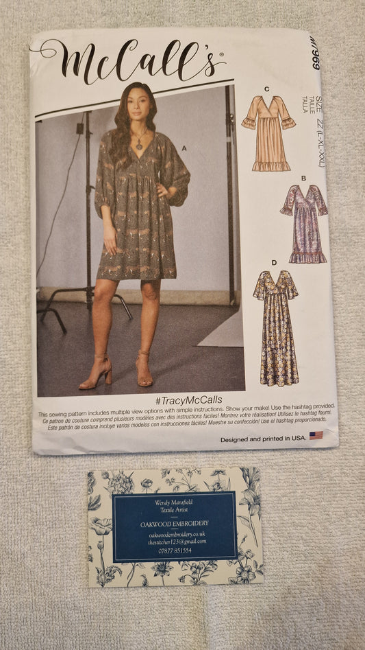 Dressmaking Pattern - McCall's - M7969 - Sizes L, XL, XXL