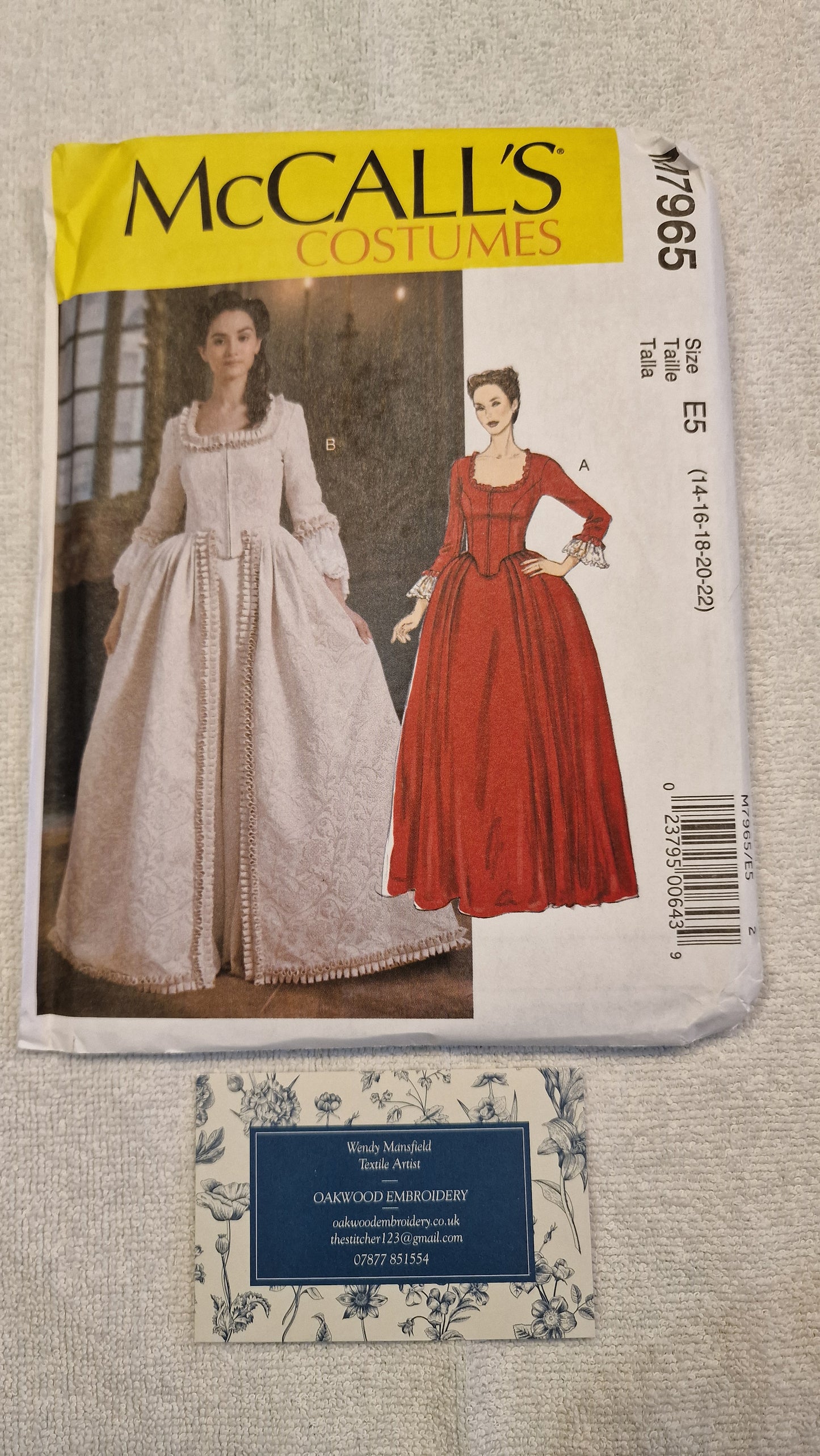 Dressmaking Pattern - McCall's - Costumes - M7965 - Sizes 14-22