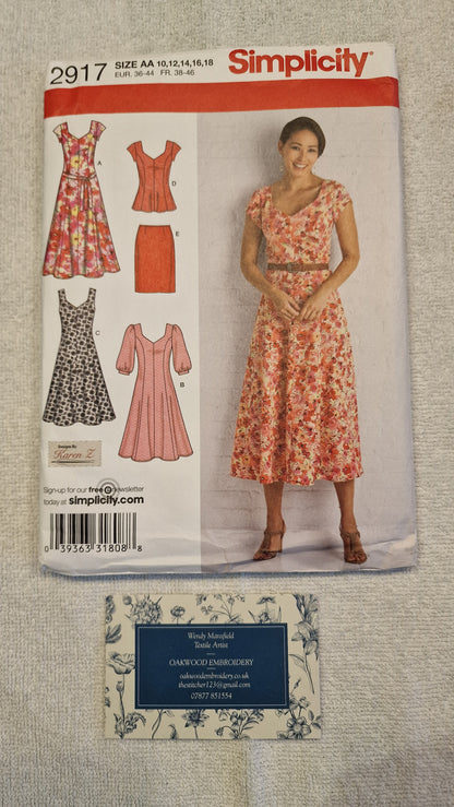 Dressmaking Pattern - Simplicity S2917 - Size 10-18