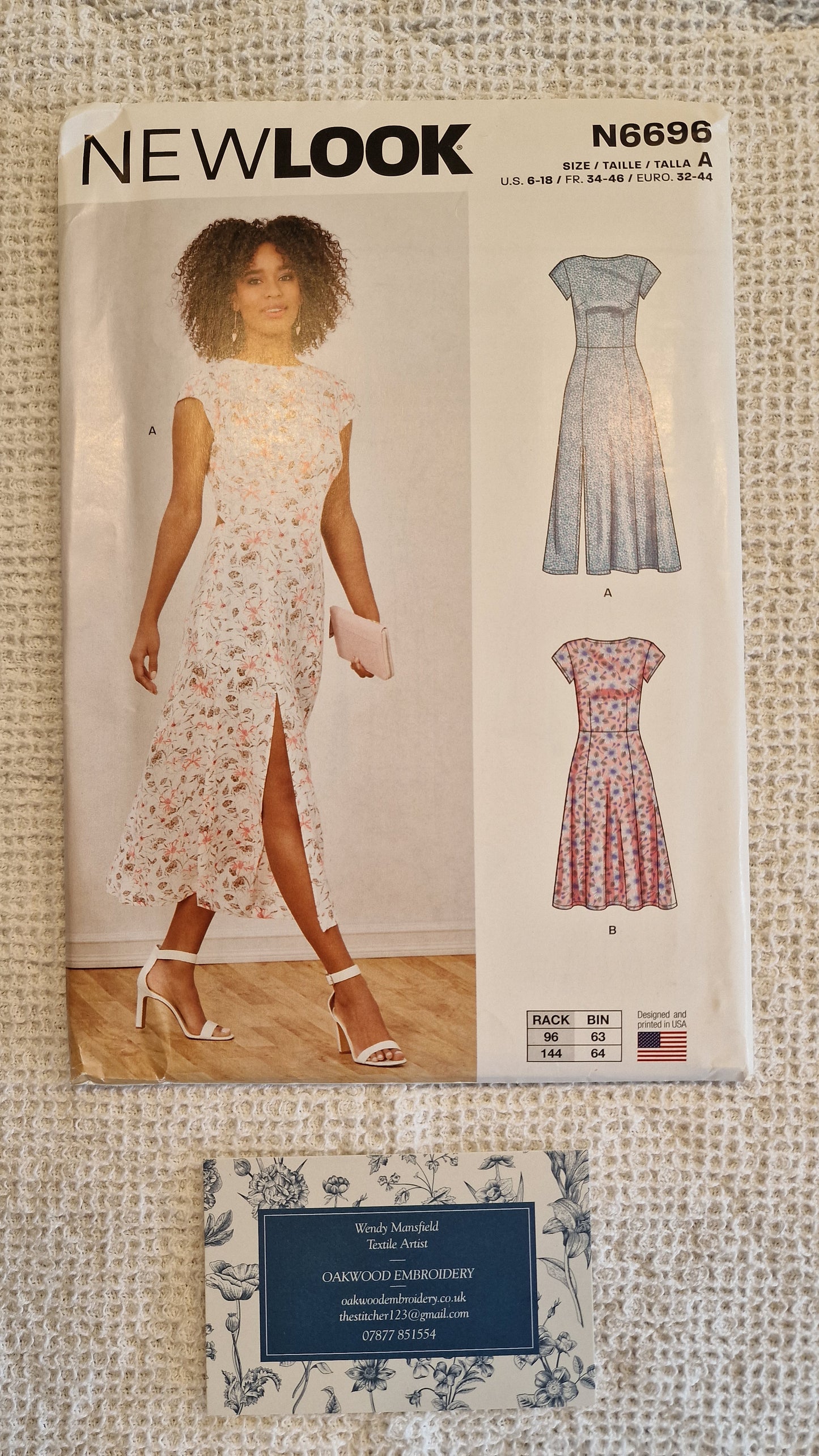 Dressmaking Pattern - New Look N 6696 - Size 6-18