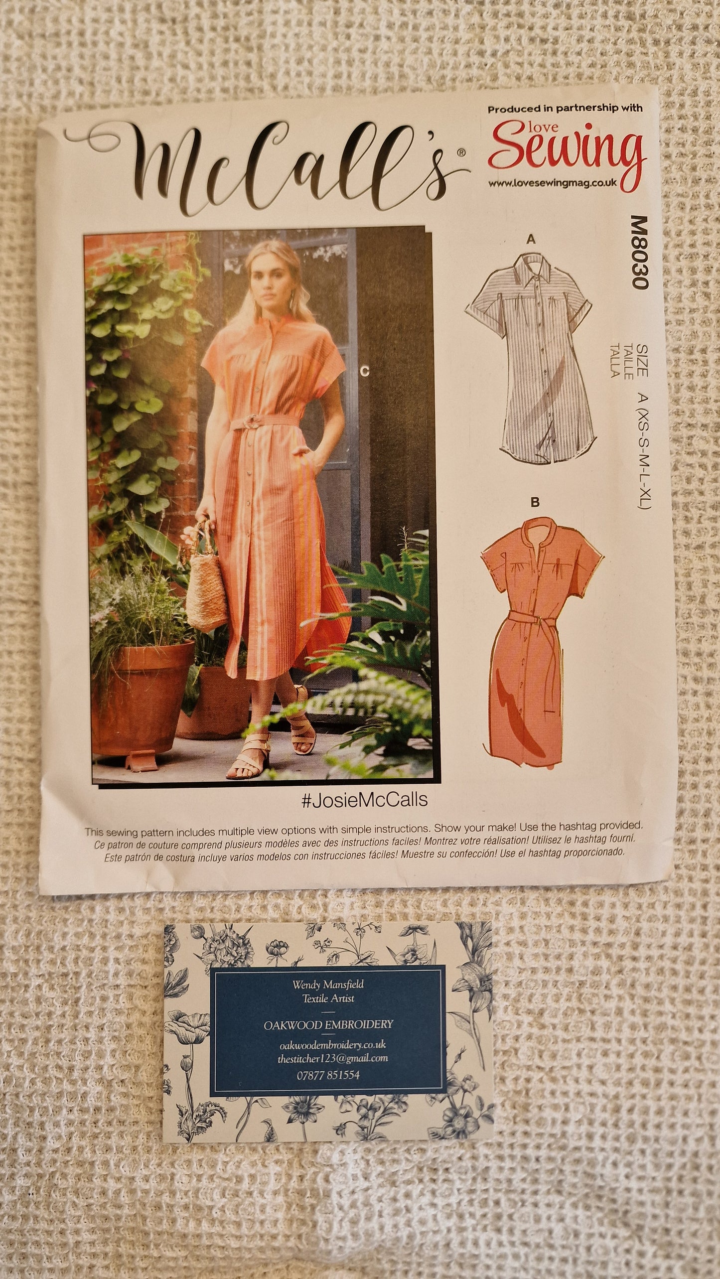 Dressmaking Pattern - McCall's - M8030 - Sizes XS-XL