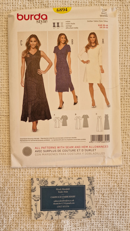 Dressmaking Pattern - Burda Style - 6864 - Size EU 36-48 & US 10-20