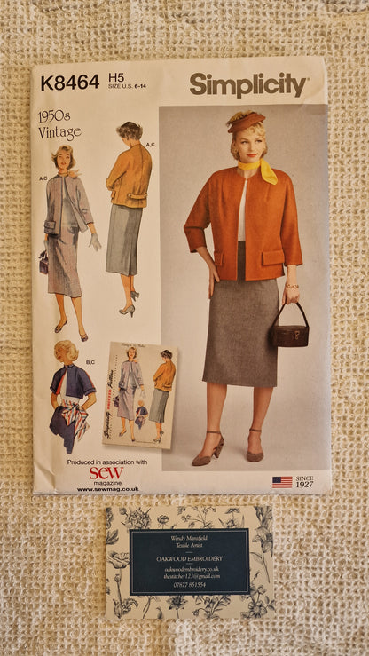 Dressmaking Pattern - Simplicity K8464 - 1950's Vintage - Size 6-14