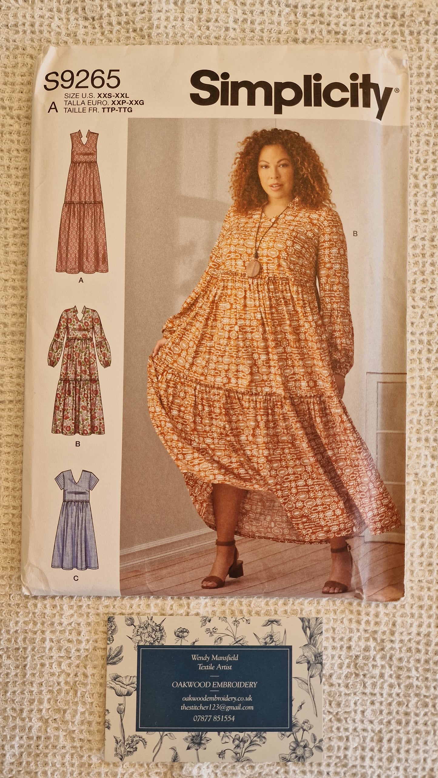 Dressmaking Pattern - Simplicity S9265 - Size XXS-XXL