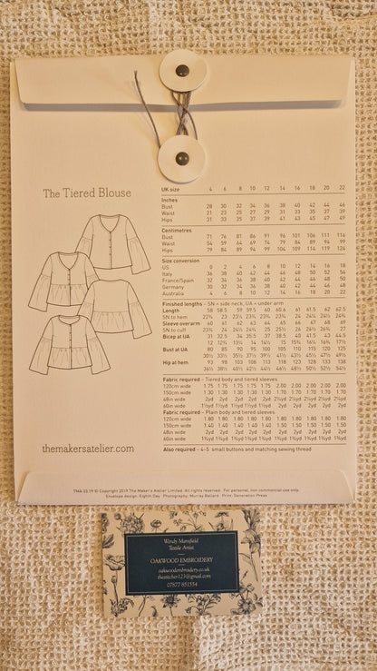 Dressmaking Pattern - The Maker's Atelier - The Tiered Blouse - Size 4-22