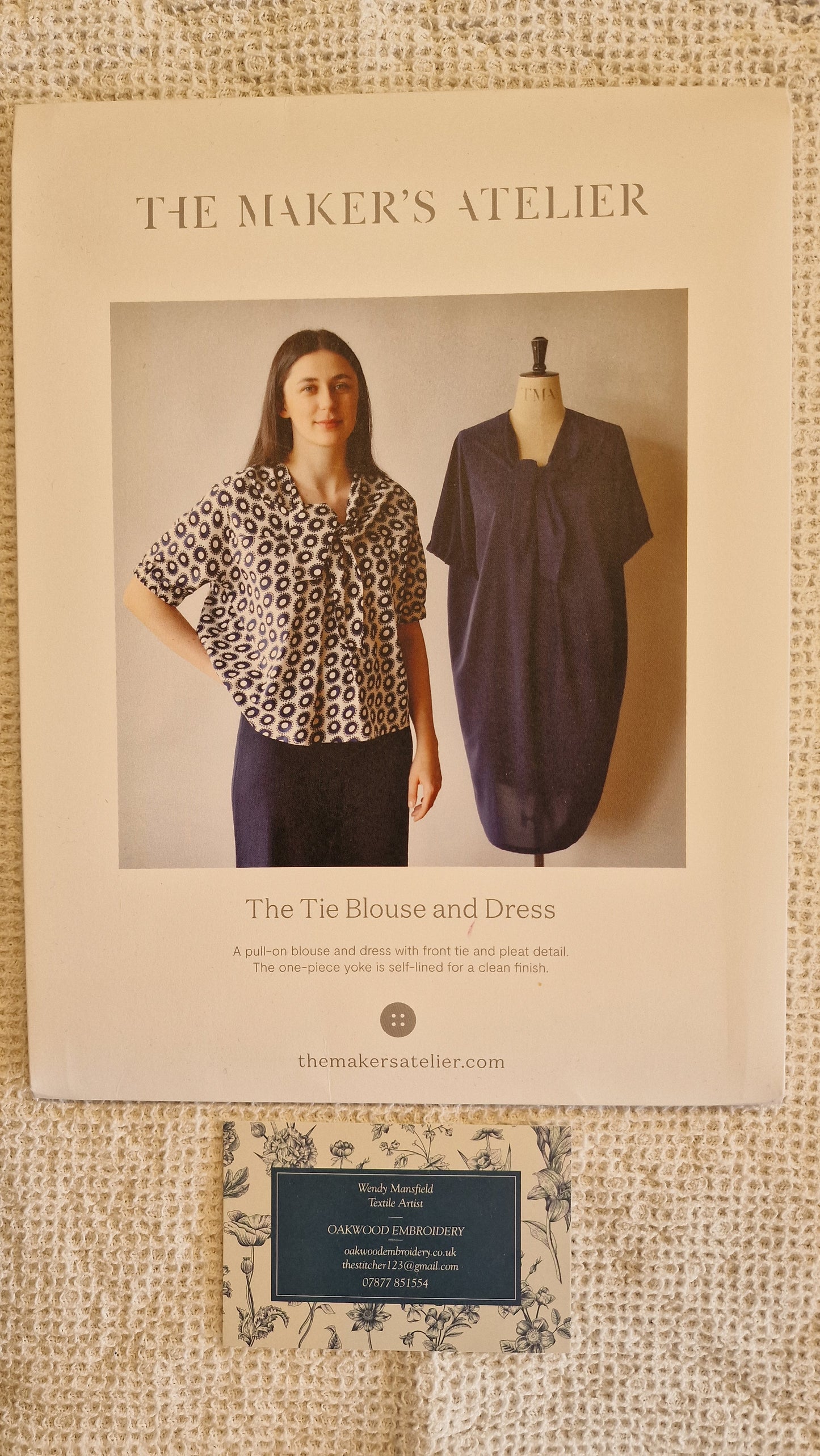 Dressmaking Pattern - The Maker's Atelier - The Tie Blouse and Dress - Size 4-22