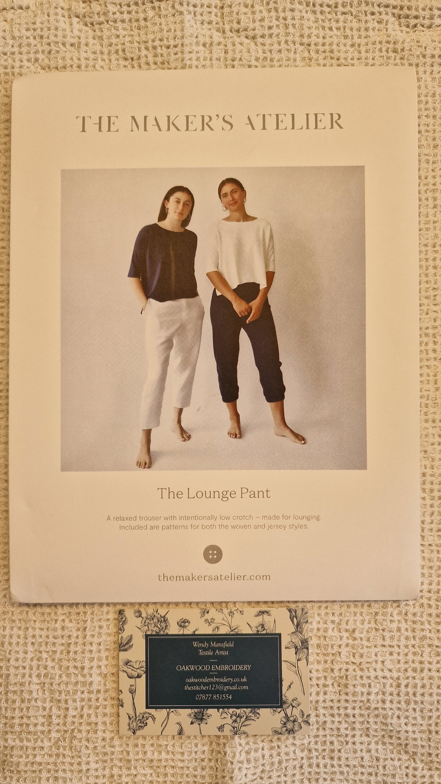 Dressmaking Pattern - The Maker's Atelier - Lounge Pants - Size 4-22