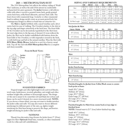 Folkwear Pattern - Metropolitan Suit 268