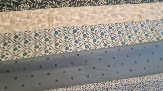 Pre-cut Fabric Bundle D - Into the Blue 2.5 Meter Bundle