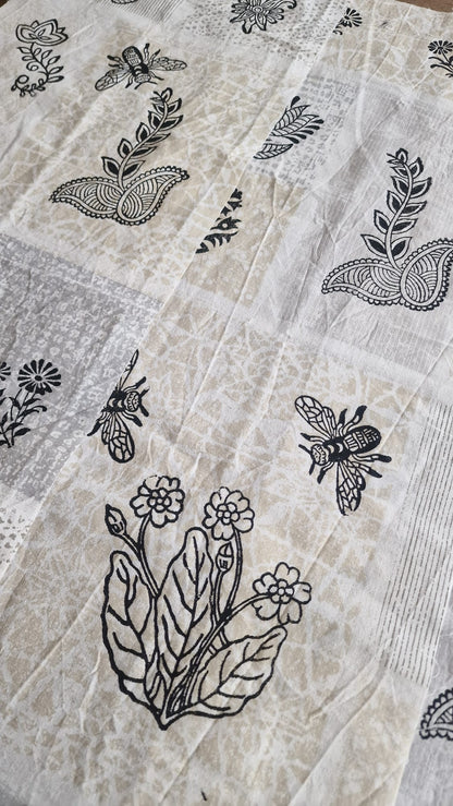 Nature - A Hand Printed Slow Stitch Embroidery Kit by Wendy Mansfield