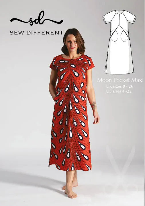 Sew Different - Moon Pocket Maxi - UK Size 8-26 Dressmaking Pattern