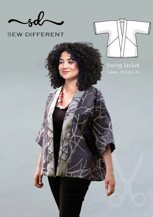 Sew Different - Swing Jacket - Five sizes, XS, S, M, L, XL Dressmaking Pattern