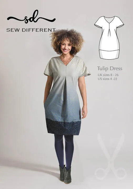 Sew Different - Tulip Dress - UK Size 8-26 Dressmaking Pattern